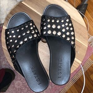1.state silver stud sandals